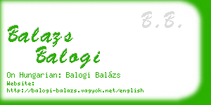balazs balogi business card